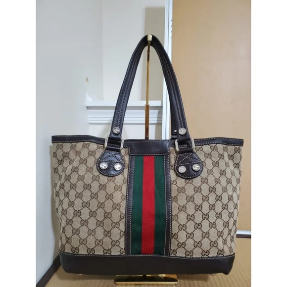 バッグ GUCCI GG MONOGRAM CANVAS NYLON TOTE BAG Gucci | Bags | Authentic Gucci Monogram Canvas Medium Tote